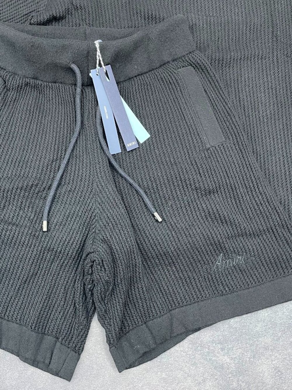 AMIRI Men's Black Knit T-Shirt & Shorts Set- Size XL - Picture 5 of 10
